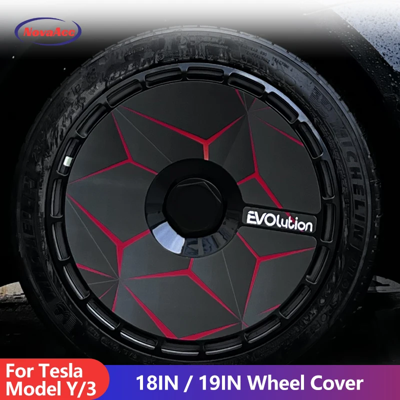 

Wheel Covers Hub Cap 4PCS For Tesla Model 3 Y 18 Inch 19 Inch 2018 to 2022 2023 Full Cover Stylish Car Protection Accessories