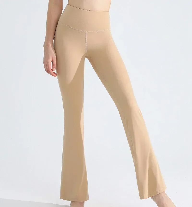 Lemon Super Stretchy Workout Flared Pant Women High Waisted Fitness Yoga Pants Gym Running Slim Fit Leggings Flare Pants