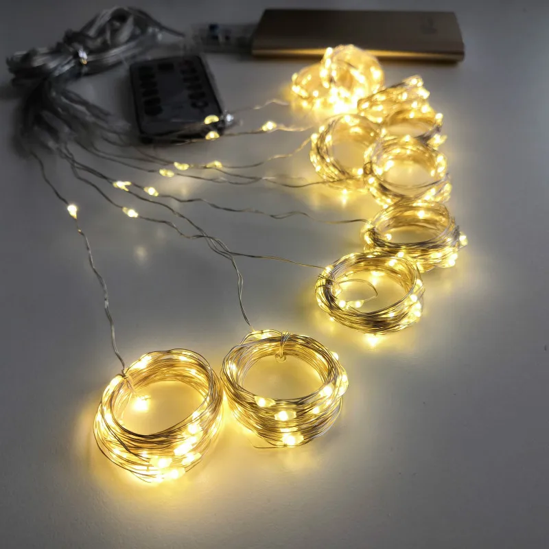 LED Curtain String Lights Windows Garland Lamp 8 Flicker Modes USB Festoon Christmas Fairy Lights Wedding Garden Indoor Decor outdoor curtain icicle lamp string 4m led ice cone string lights mall eaves decorative light 8 light modes for wedding bathroom