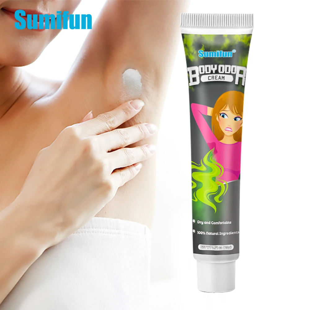 

1Pcs 20g Sumifun Body Odor Cream Remove Sweating Bad Smell Underarm Care Ointment Bromidrosis Deodorant Herbal Medical Plaster