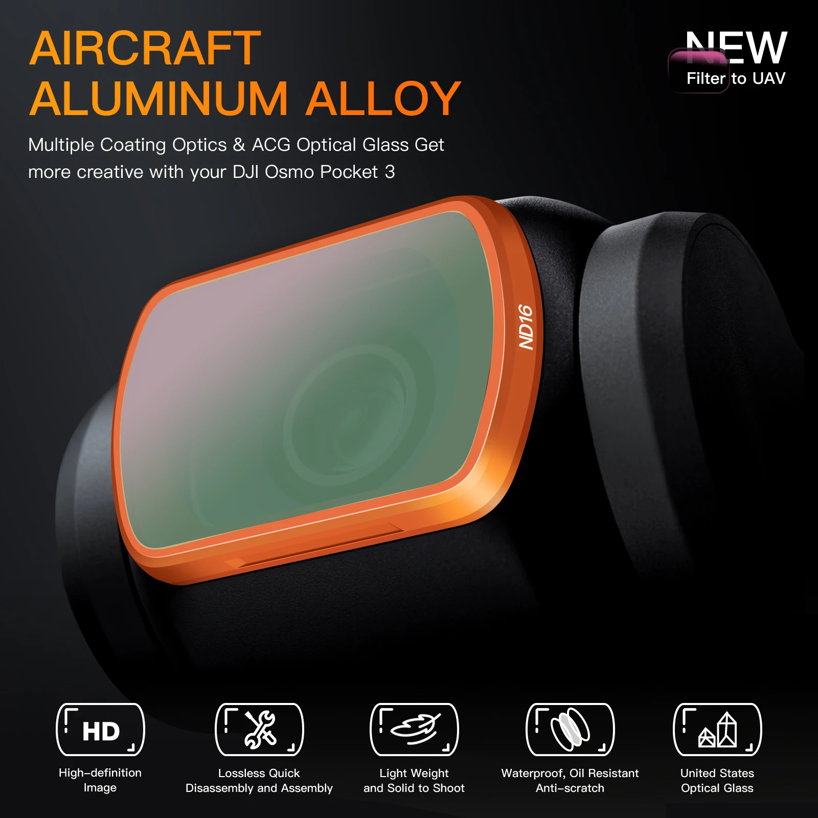 MINGVEN Black Mist Filter, Black diffusion 1/4 Magnetic Creative