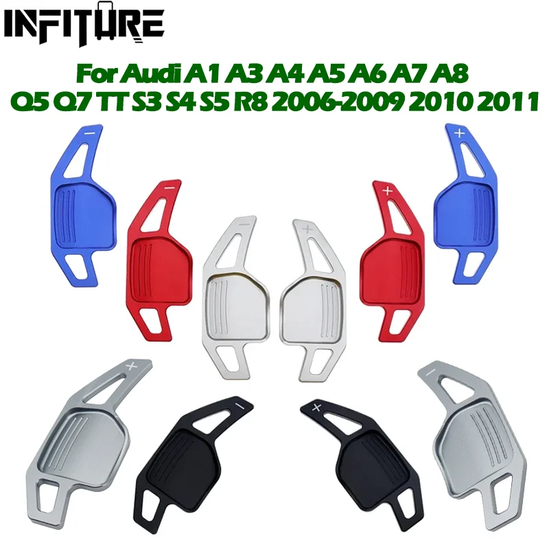 2Pcs Car Steering Wheel Shift Paddle Extend Direct Gear Paddle Extension For Audi A1 A3 A4 A5 A6 A7 A8 Q5 Q7 TT S3 S4 S5 R8