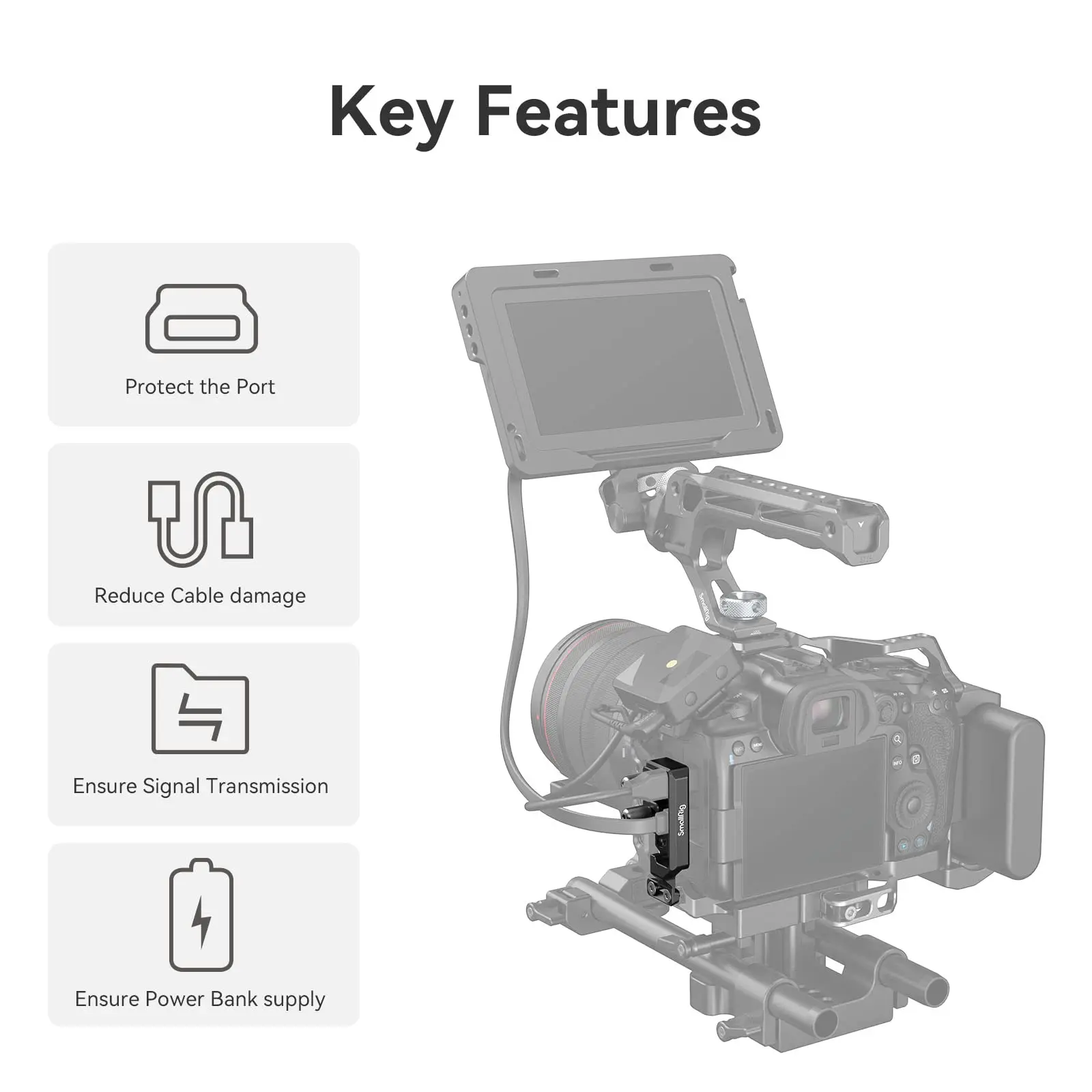 SmallRig　R5.R6用カメラケージとトップハンドル Amazon.com : SmallRig R5/R6/R5 C Cage Kit for Canon R5/R6/R5