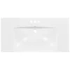 [Sink Only] 36x18" Rectangular 3 Hole Bathroom Resin Sink, Vanity Top ，Sink Only, Fits 4" Center Faucet,24x18 Inch,30x18" 2