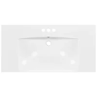 [Sink Only] 36x18" Rectangular 3 Hole Bathroom Resin Sink, Vanity Top ，Sink Only, Fits 4" Center Faucet,24x18 Inch,30x18" 2