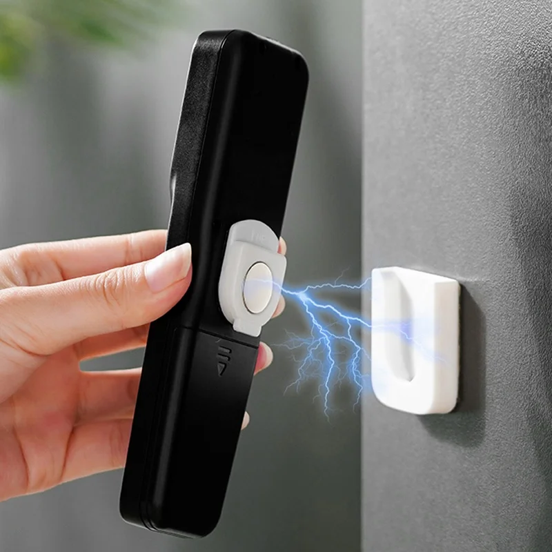 2/4/6 remote control magnetic storage hooks for home remote control storage wall mounted adhesive magnetic hooks remote control holder