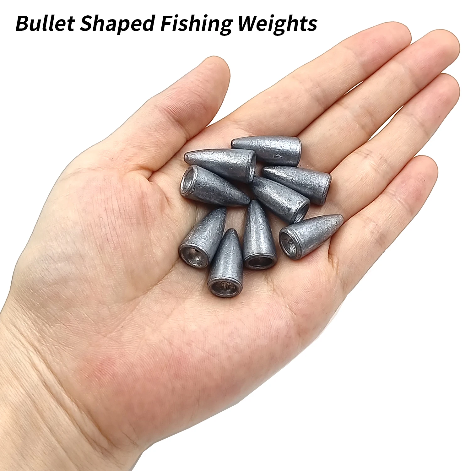  Dr.Fish 50 Pack Bullet Fishing Sinkers Weight Worm