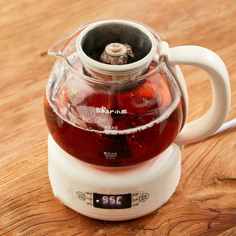 1L Electroc 220V Kettle Tea brewer Household Automatic Tea cooker steam spray type Back Flower Bear EU AU UK US PLUG