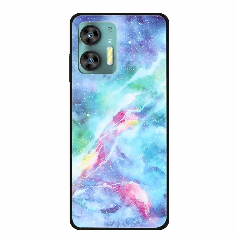Colorful Marble Space TPU Silicone Soft Back Cover Case - Fashionable Protective
