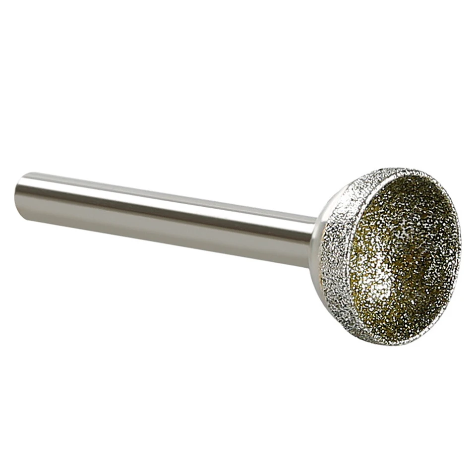10-25mm 3/8"-1" Grit 400 Diamond Mounted Point Spherical Concave Head Grinding B