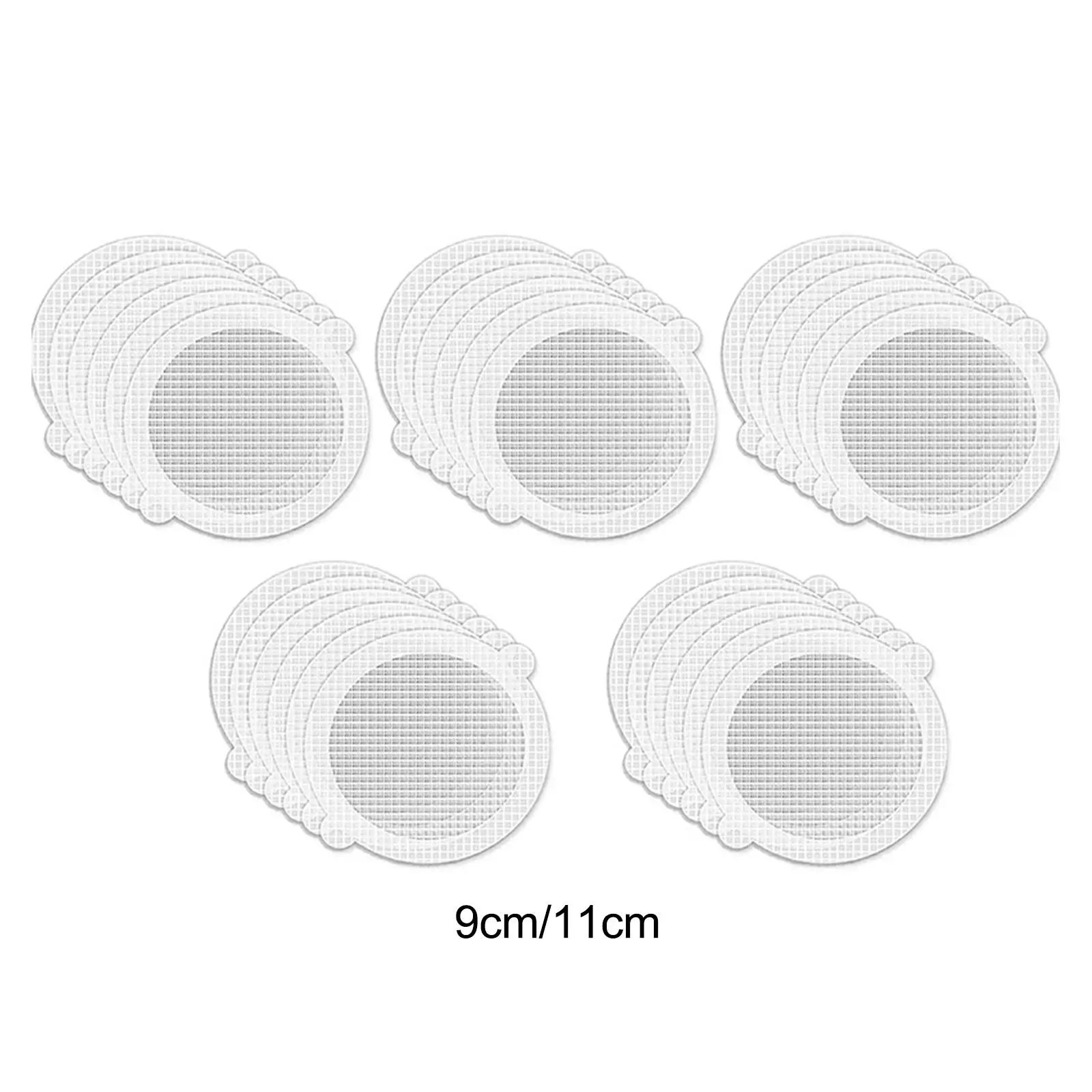 

30 Pieces Floor Sink Strainer Filter Sticker Hair Stoppers Catchers Net Bathroom Accessories Shower Mesh Sticker for Bathroom