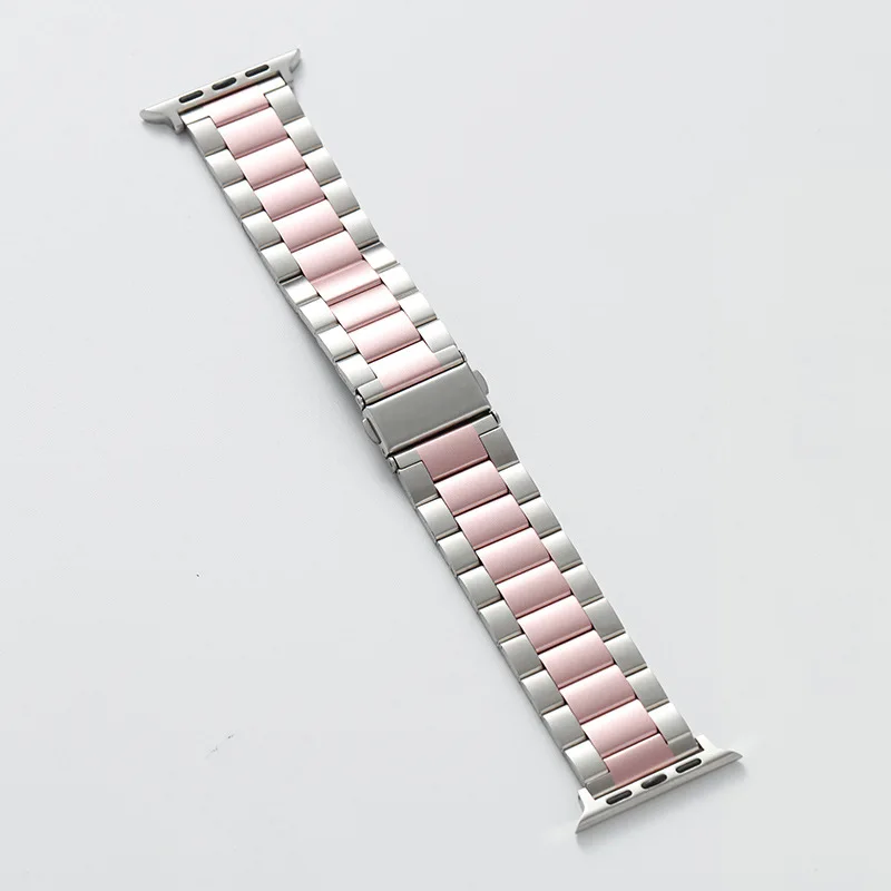 Classic Three-Bead Stainless Steel Sports Strap, 20mm/22mm
