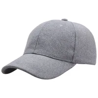 Autumn Winter Warm Felt Baseball Caps Black Gray Coffee Faux Wool Snapback Cap Trendy Streetwear Women Men Casquette Hat 1