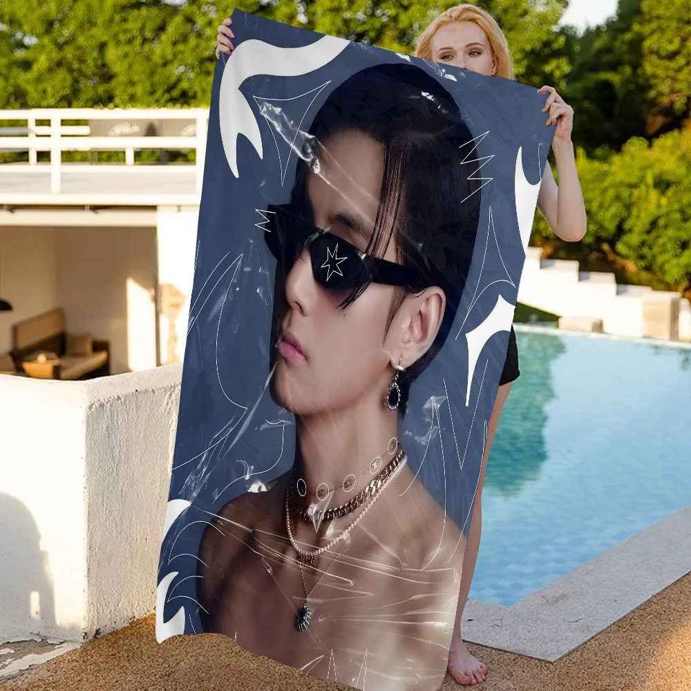 J-JungkookS Singer Beach Towel Cartoon Cute Summer Kids Large Bath Pool Beach Towel Microfiber Absorbent For Swimming Travel 3