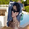 J-JungkookS Singer Beach Towel Cartoon Cute Summer Kids Large Bath Pool Beach Towel Microfiber Absorbent For Swimming Travel 3