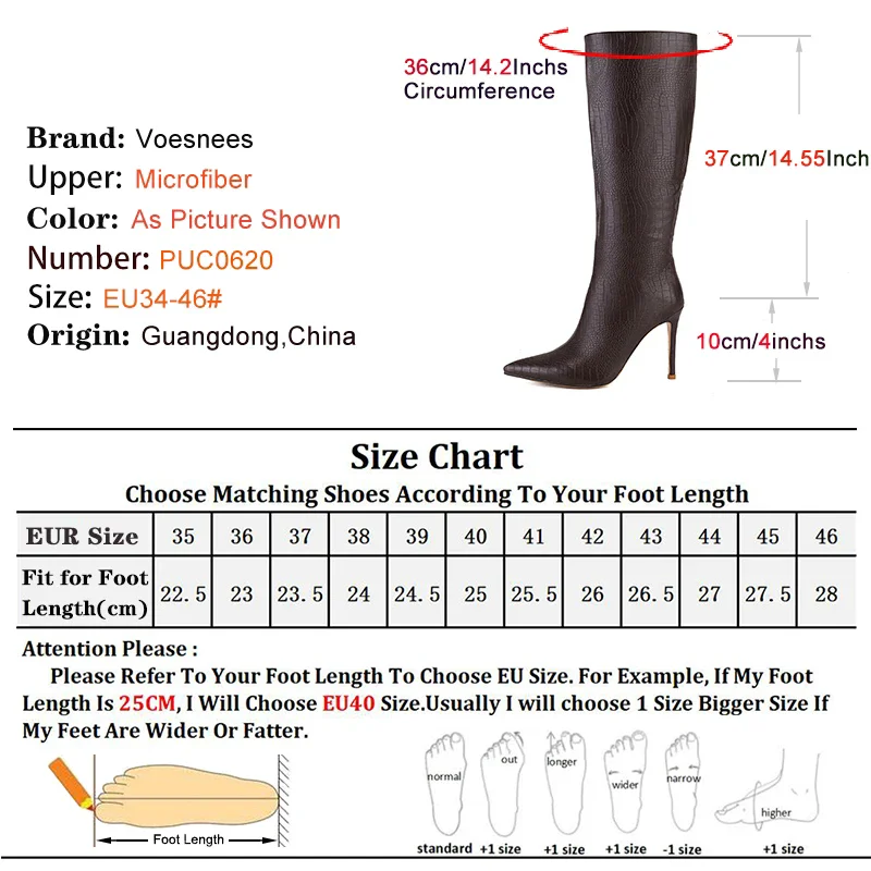 2024 Crocodile Pattern Embossed Knee-length Leather Stiletto Heel Boots Women Pointy Patent High Heels Winter Boots Winter Shoes