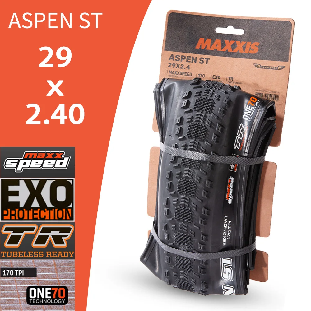 MAXXIS ASPENチームスペック170TPI 29X2.4チューブレス2本 Maxxis Aspen 170 TPI MaxxSpeed/EXO/TR 29 x 2.4 – The Bicycle