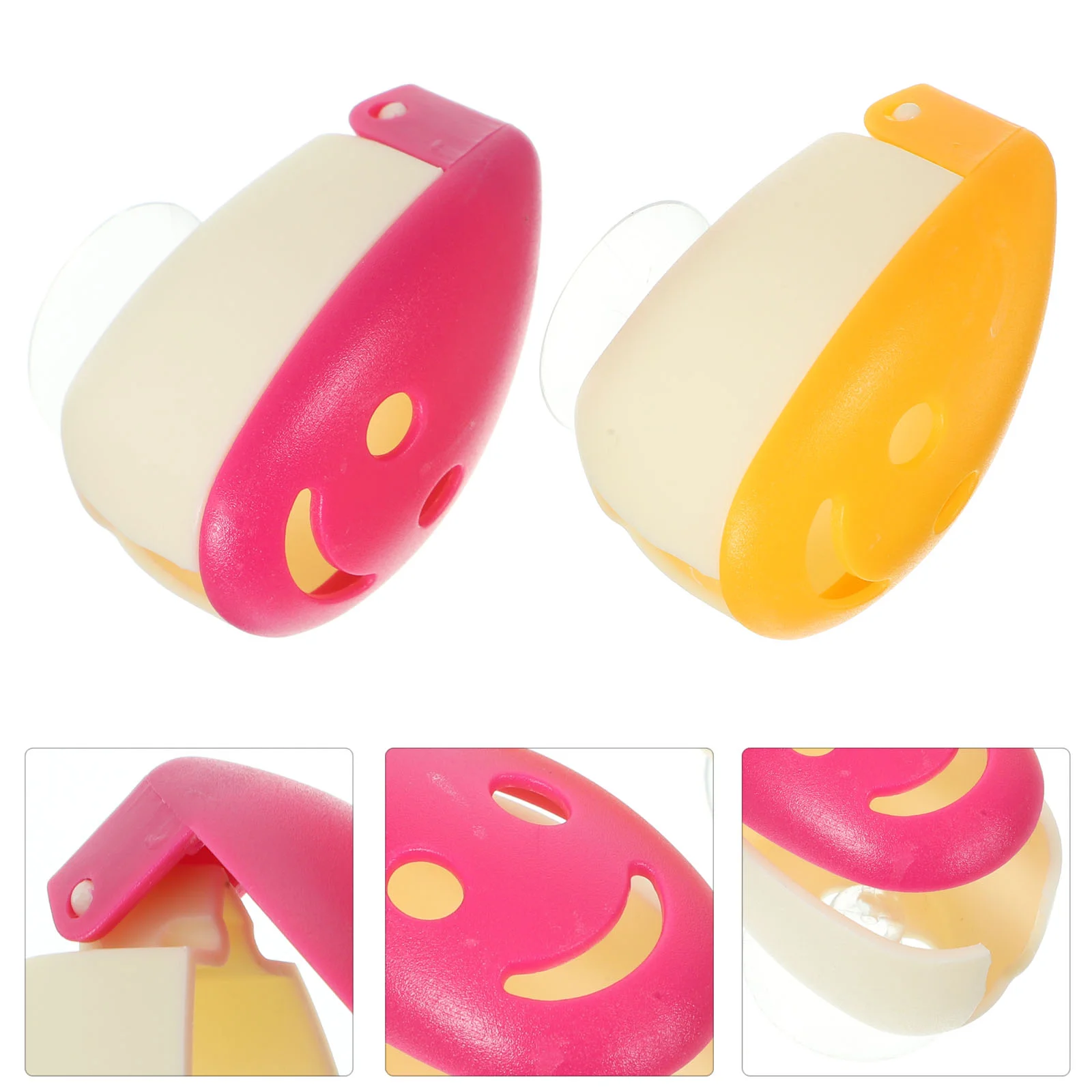 

4 Pcs Wall Mounted Toothbrush Holder with Suction Cup Holders Traveling Portable