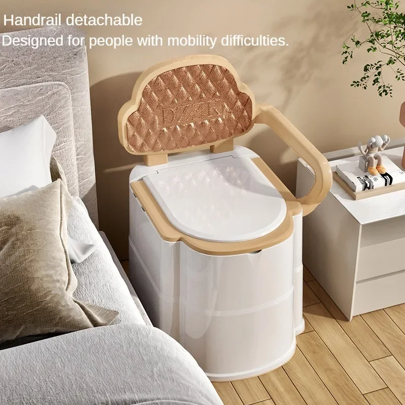 Portable Simple Anti-slip Adult Toilet Elderly Pregnant Woman Deodorant Sit Toilet Bathroom Mobile Backrest WC Seat