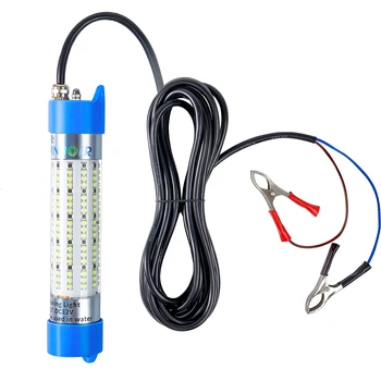 Pinboer 수중 낚시 조명, 수중 고출력 LED 미끼 및 파인더 램프 유인제, 녹색 흰색, 120W, DC12V, 15000LM