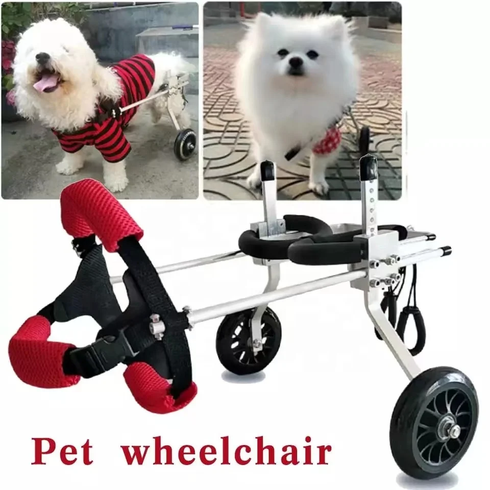 6834-3caa49.jpg Silla de ruedas ajustable para perros con 2 ruedas, para perros discapacitados patas traseras