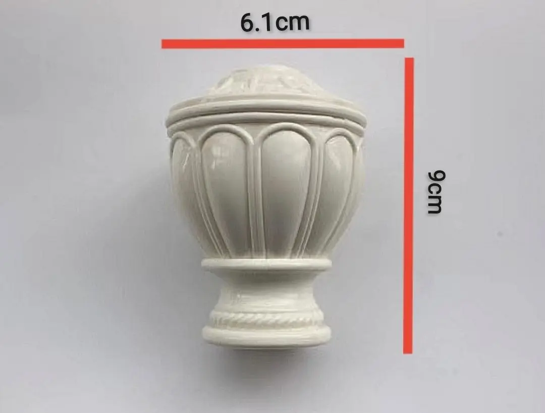 Description Picture 5 of item1pc Curtain Rod Head Decorative Head Roman Rod Head Plug Sealing Head Curtain Cap Curtain Rod Accessories Curtain Holdback
