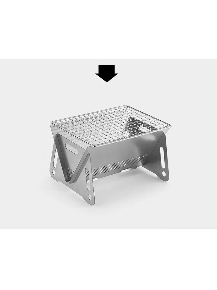 

Stainless steel folding barbecue BBQ outdoor camping Barbecue grill portable camping small charcoal oven