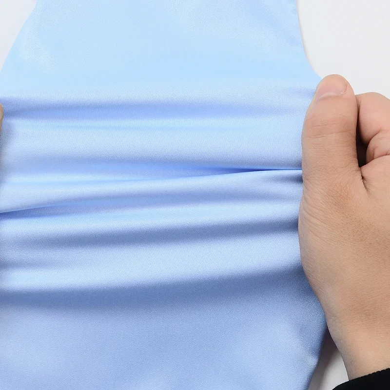 Men long sleeve spandex shirts non-iron solid soft easycare stretch for office
