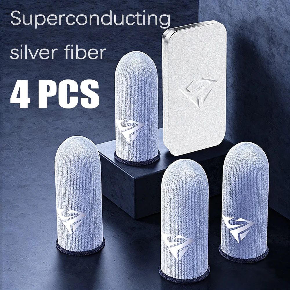 Elite Gamer Finger Sleeves - Sweatproof, Breathable, Anti-Slip Silver Fiber Touch Covers