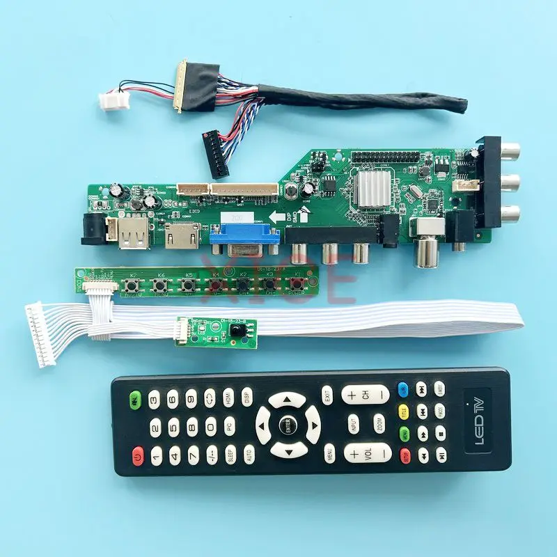 

For LP125WH2 B125XW01 B125XW02 Controller Driver Board Digital Signal DVB 12.5" Kit Matrix 1366*768 LVDS 40 Pin 2AV+USB+DHMI+VGA