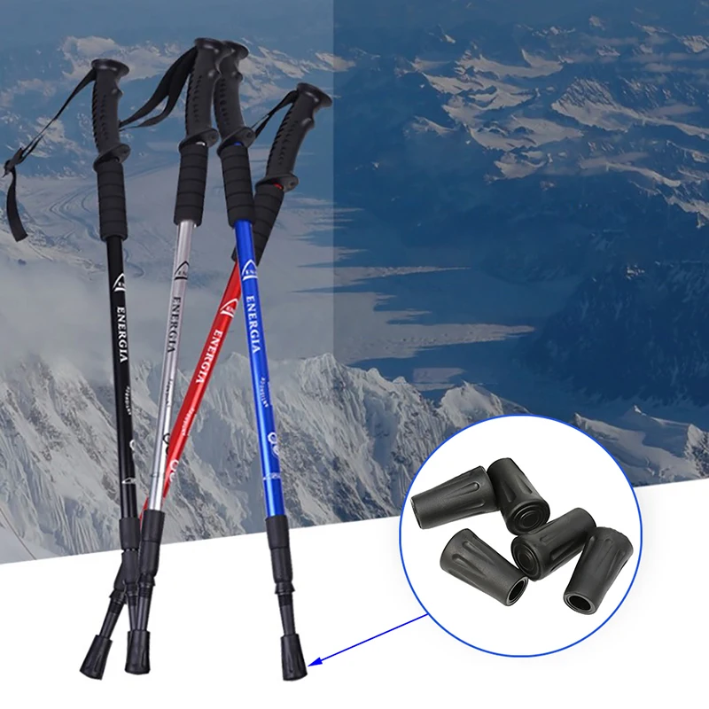 

10Pcs Trekking pole walk stick cane climb replacement alpenstock outdoor camp hike protector cap tip rubber