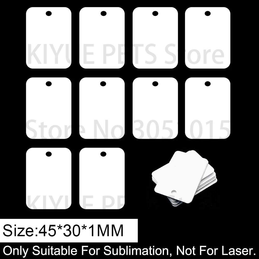 Personalized Sublimation Dog Tags - 100Pcs Blank Aluminum Nameplates