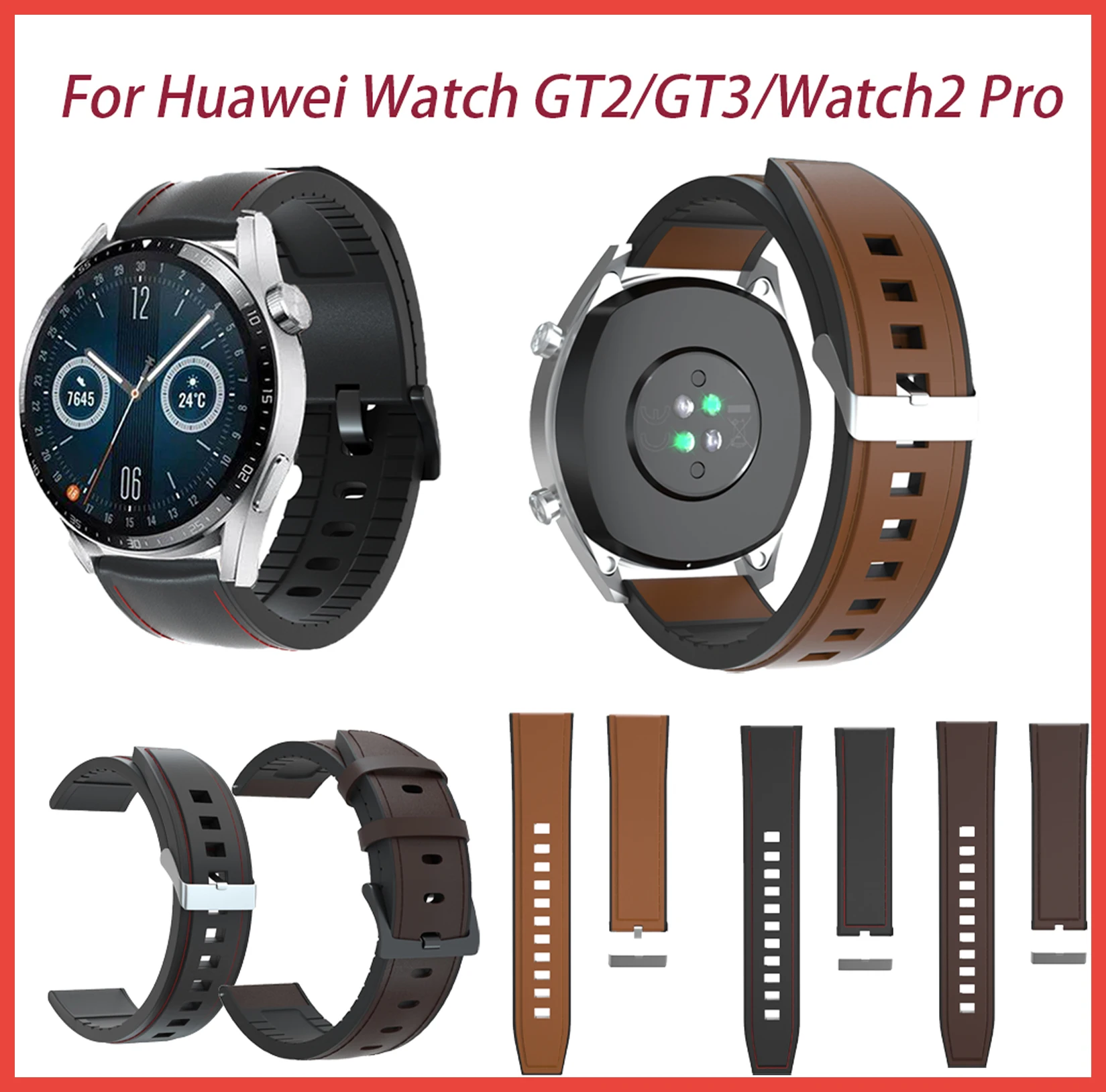 

Ремешок для часов HUAWEI Watch GT3/GT2/WATCH2/Garmin Forerunner255 pro, сменный Браслет с заостренным носком, 22 мм, аксессуары