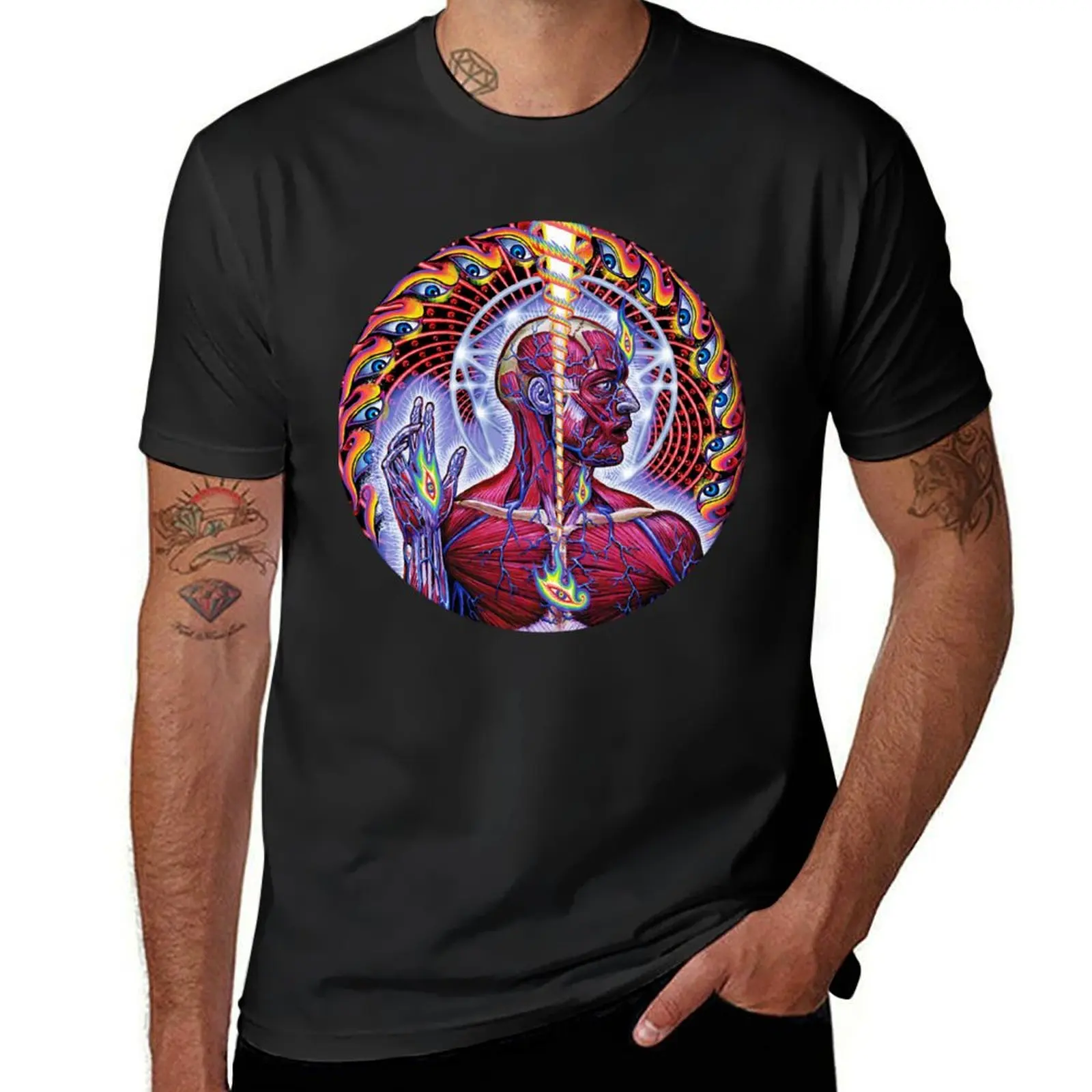 

Black Tool-Metal T-shirt vintage korean fashion quick drying plus size tops men clothings