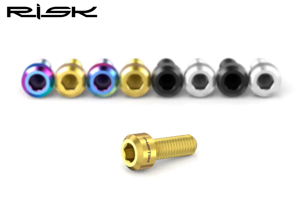 Risiko 2 Stück M5 x 14 mm Titanschrauben Bremshebelschraube für MTB Fahrrad Schaltwerk Daumenschaltung Variable Geschwindigkeit Schrauben Fahrradteile – Detail 5