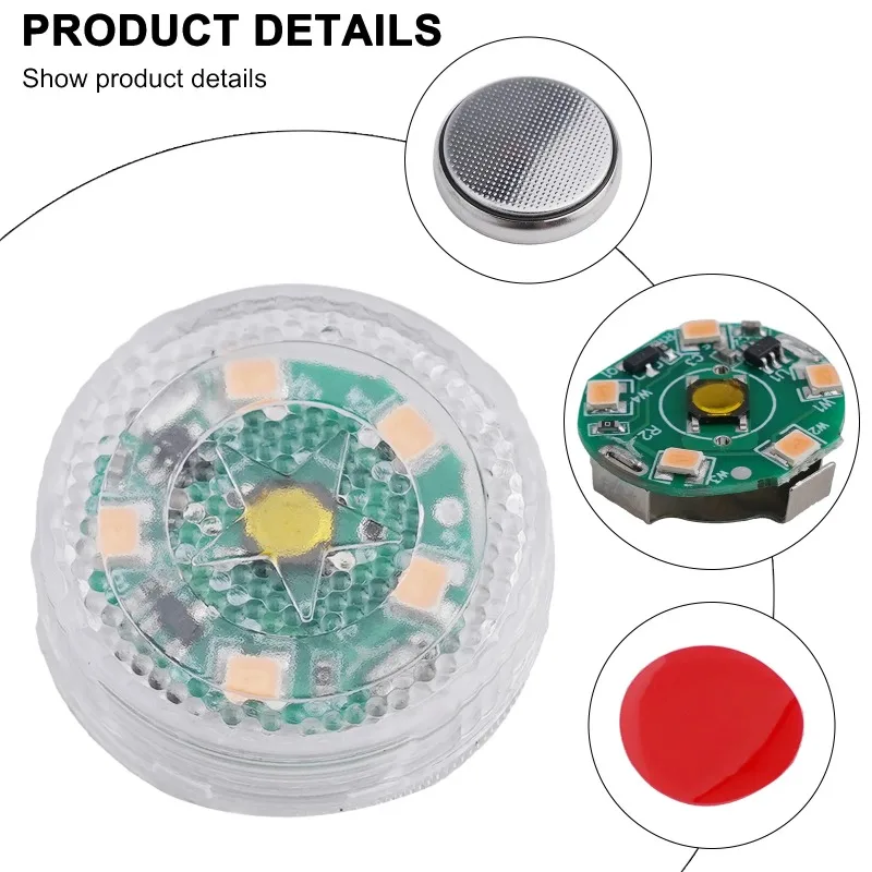1x Car Mini- Interior Touch- Switch Light- 5LED Small- Sensor Roof Reading Bulb Ceiling Lamp Interior- Wireless Battery Light
