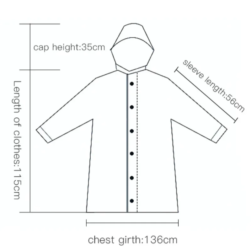Raincoat Poncho Portable EVA Raincoats for Adults Reusable Rain Ponchos