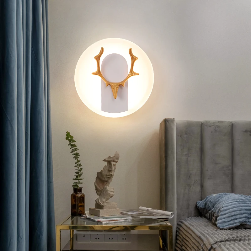 

Modern LED Wall Lights for Living Bedroom Background Decor Indoor Nordic Mounted Fixtures Lamps