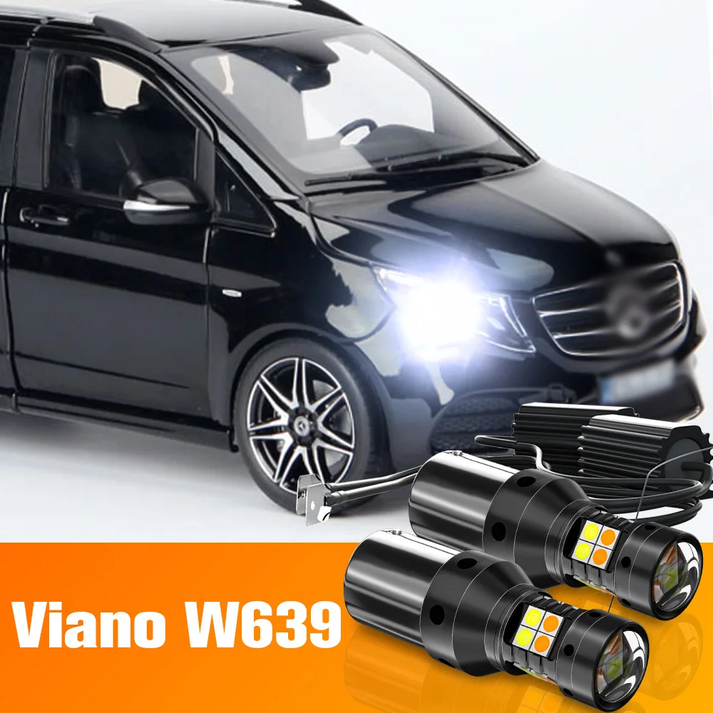 2pcs LED Dual Mode Turn Signal+Daytime Running Light DRL Accessories Canbus  For Mercedes Benz Vito W639 W638 1996-2008 - AliExpress