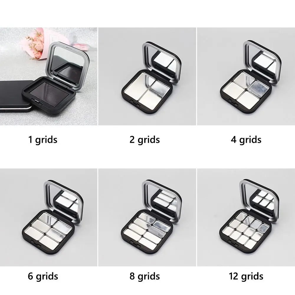 Multi-grids DIY Eyeshadow Palette Empty Black Magnetic Makeup Palette Match By Oneself with Mirror DIY Cosmetic Box