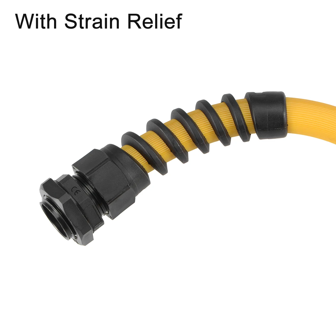 IP68 Waterproof PG7 Cable Gland Flex Spiral Strain Relief Protector 10pcs For 3mm-6.5mm Dia Wire