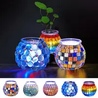 DIY Mosaic Candle Holder Kit Fine Motor Skill Development Kids Craft Material Handmade Parent-Child Educational Toys 1