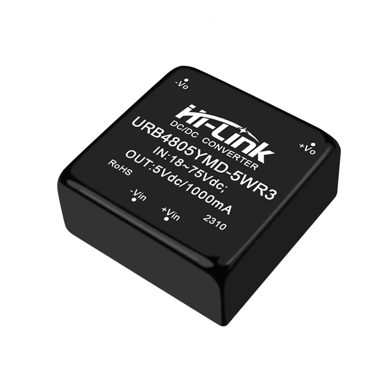 Hi-Link URB4805YMD-5WR3 URB4812YMD-5WR3 URA4812YMD-5WR3 18~75Vdc to 5W 3.3V/5V/12V/15V/24V DC-DC Power Supply Module