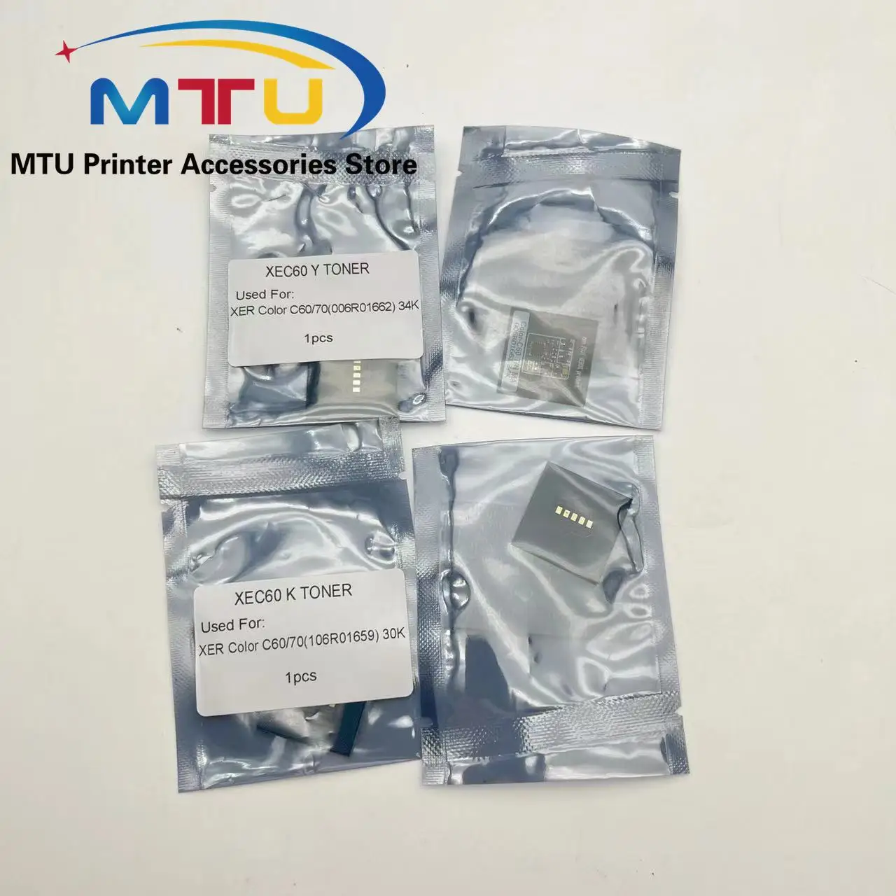 제록스 컬러 C60 C70 용 토너 칩, 안정적인 작업 100%, 006R01659 006R01660 006R01661 006R01662, 20 개