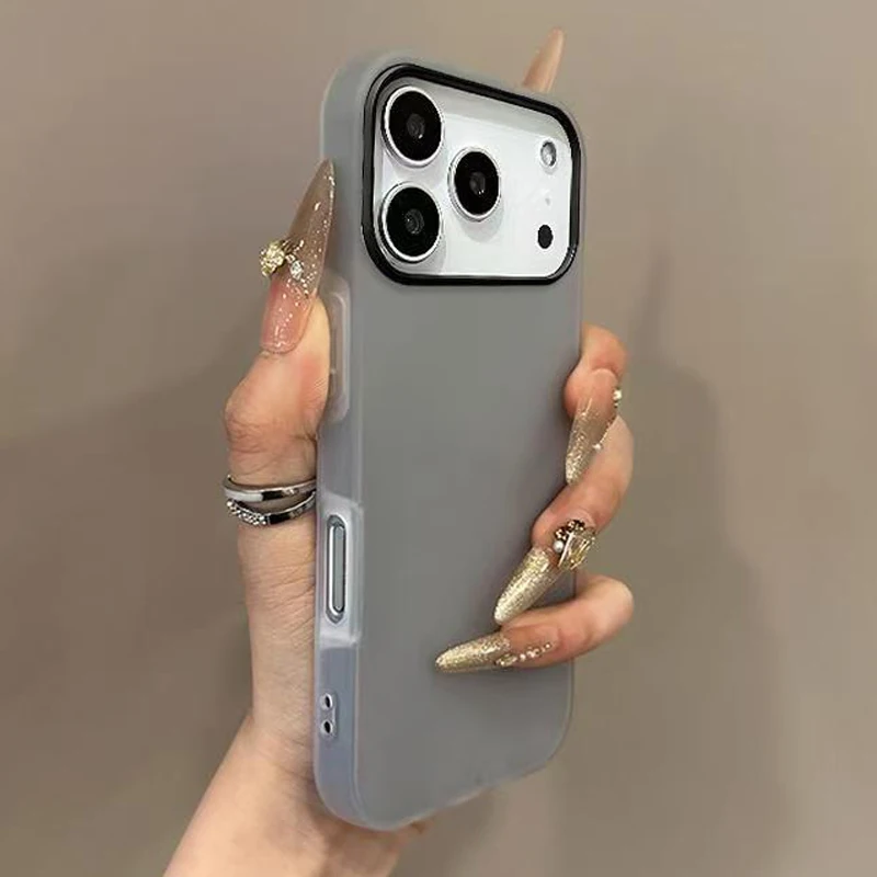 Luxuriöse Bonbonfarbene 2-in-1 Matte Handyhülle für iPhone 18 17 Pro Max 16 15 14 13 12 11 Pro Plus, stoßfeste Rückabdeckung mit Luftpolsterung – Detail 19