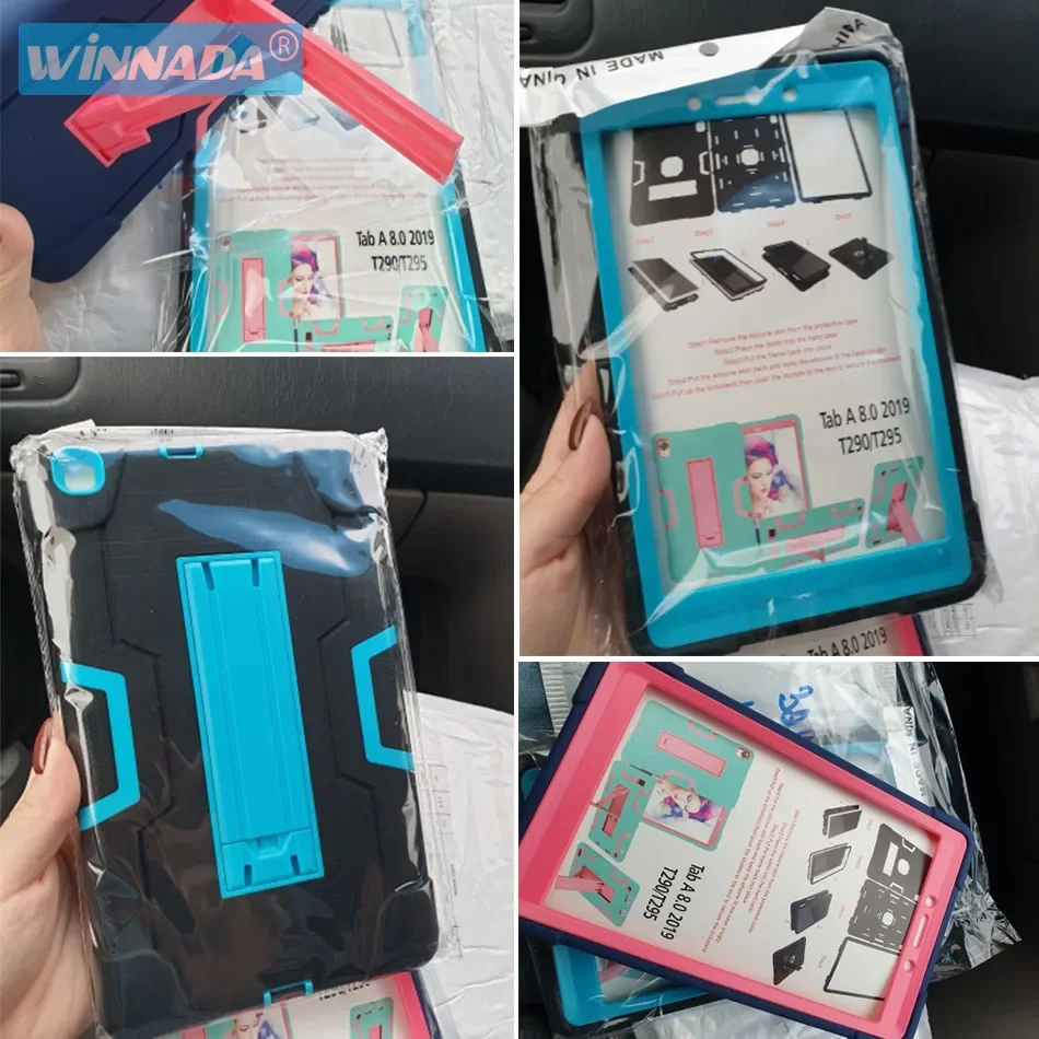 Case for Samsung Galaxy Tab A 8.0 inches SM T290 T295 T297 Shock Proof full body Kids Children Safe non-toxic tablet cover
