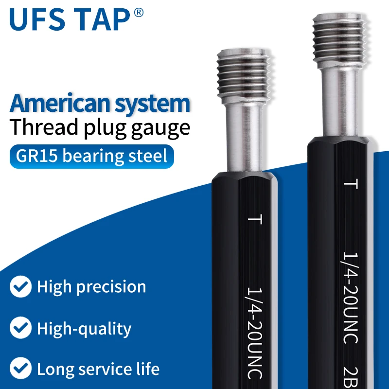 UFS 1PCS 2B 3/4 13/16 7/8 15/16 1''-- 1''1/16 1''1/8 1''3/16 UN/UNC/UNF/UNS/UNEF 미국 표준 미세 나사 플러그 게이지 측정기