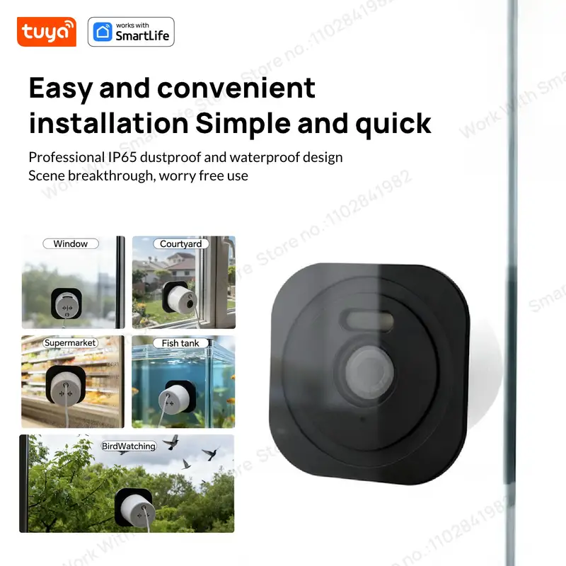 3MP 2K Tuya Window Camera,2.4GHz & 5GHz WiFi Indoor Cameras for Home Security W/Color Night Vision,Person Motion Detection,Easy - Image 4