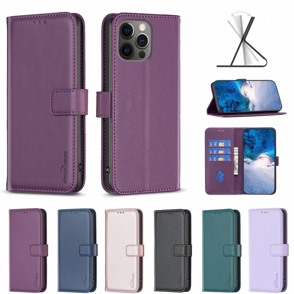Per Nokia G10 Custodia IN Pelle Portafoglio Magnetico Flip Stand Telefono