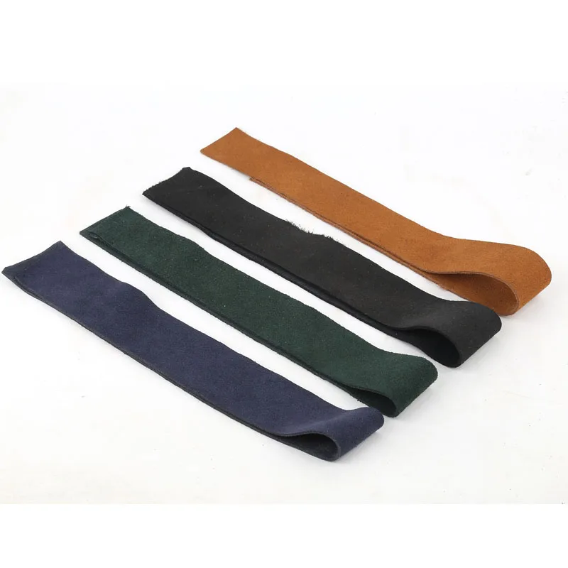 진짜 가죽 스웨이드 가죽 스트랩, 수제 DIY 가장자리 스트립, 슬링샷 랩핑, 미끄럼 방지 스웨이드, 멀티 컬러 스트랩, 소가죽 스트랩